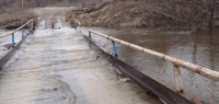 В Гагинском районе из-под воды показались два моста