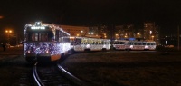 Украшенные к Новому году трамваи будут курсировать до 14 января